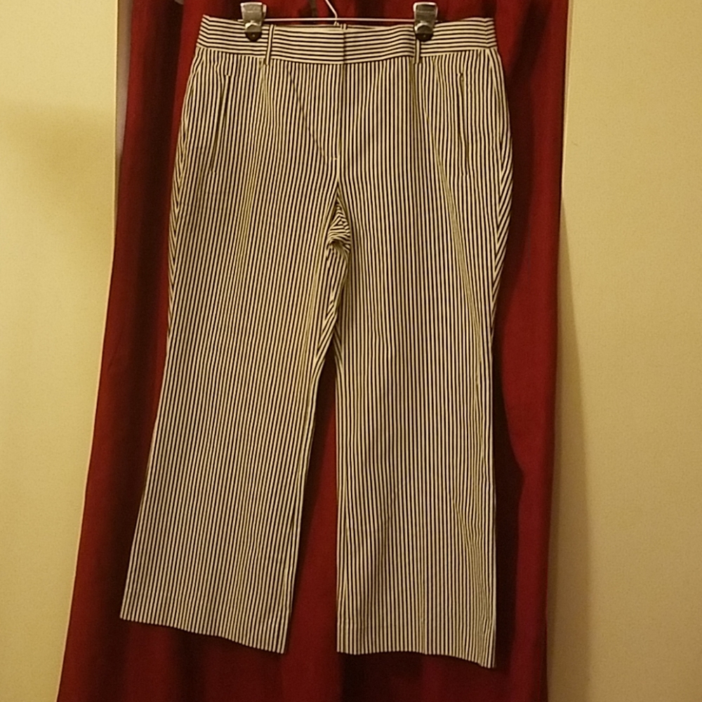 J.Crew striped capri pants